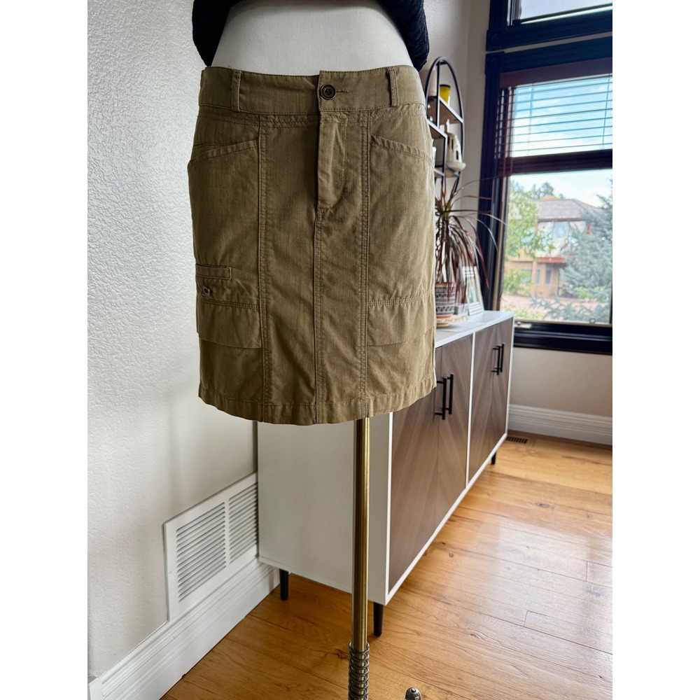 Anthropologie Hei Hei Women's Size 2 Olive Green Utility Style Skirt Boho Career